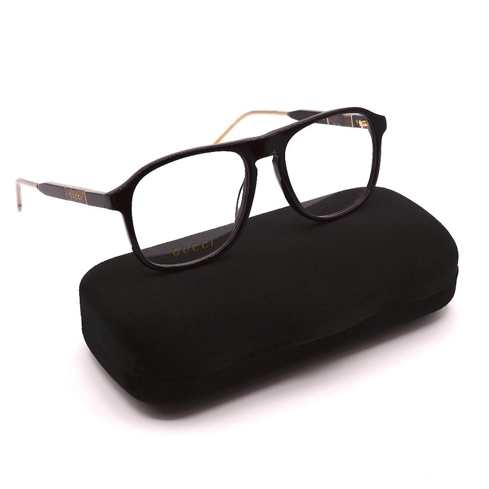 NEW GUCCI GG0844O 001 BLACK AUTHENTIC EYEGLASSES FRAME - Picture 3 of 12